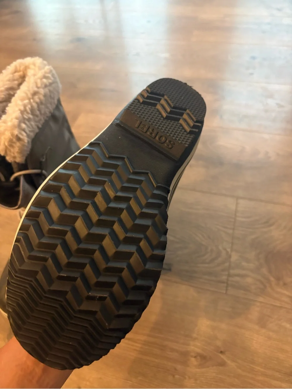 Sorel Kids Brown and Gray Insulated Snow Boots with Faux Fur
